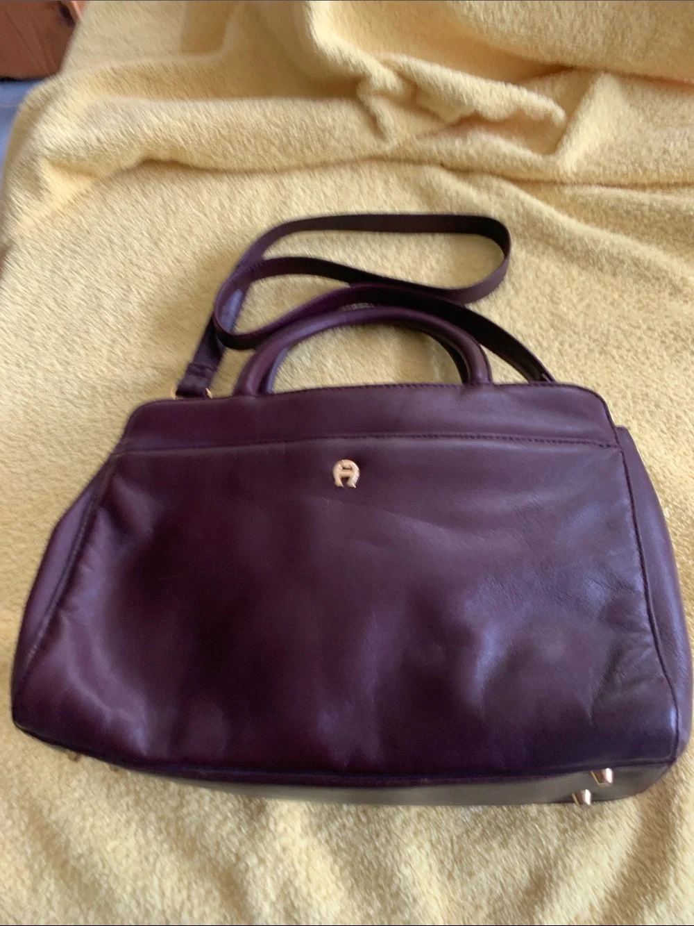 Elegant Etienne Aignar Women's Brown Soft Leather handbag